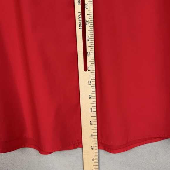 IC Collection Shirt Womens Small Red Tunic Connie K Artsy Eclectic Made in USA - Picture 16 of 16